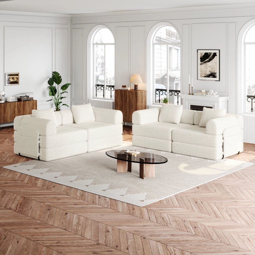 Divano Letto 2 in 1 con Contenitore in Bracciolo ¨C Xylo ¨C Chenille, Struttura in Metallo
