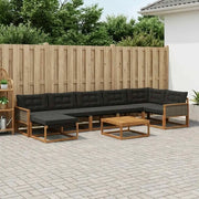 Set di divani da esterno con cuscino 8 pcs Naturale e Nero 3381580