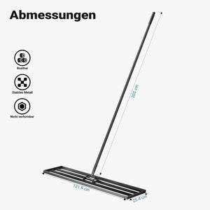 Rastrello livellatore in alluminio 120 x 25 cm, per livellamento e sabbiatura di terreni prati