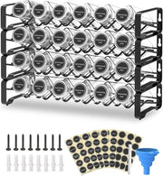 Set di erbe con 24 contenitori per erbe - completo set per cucina - 4 piani