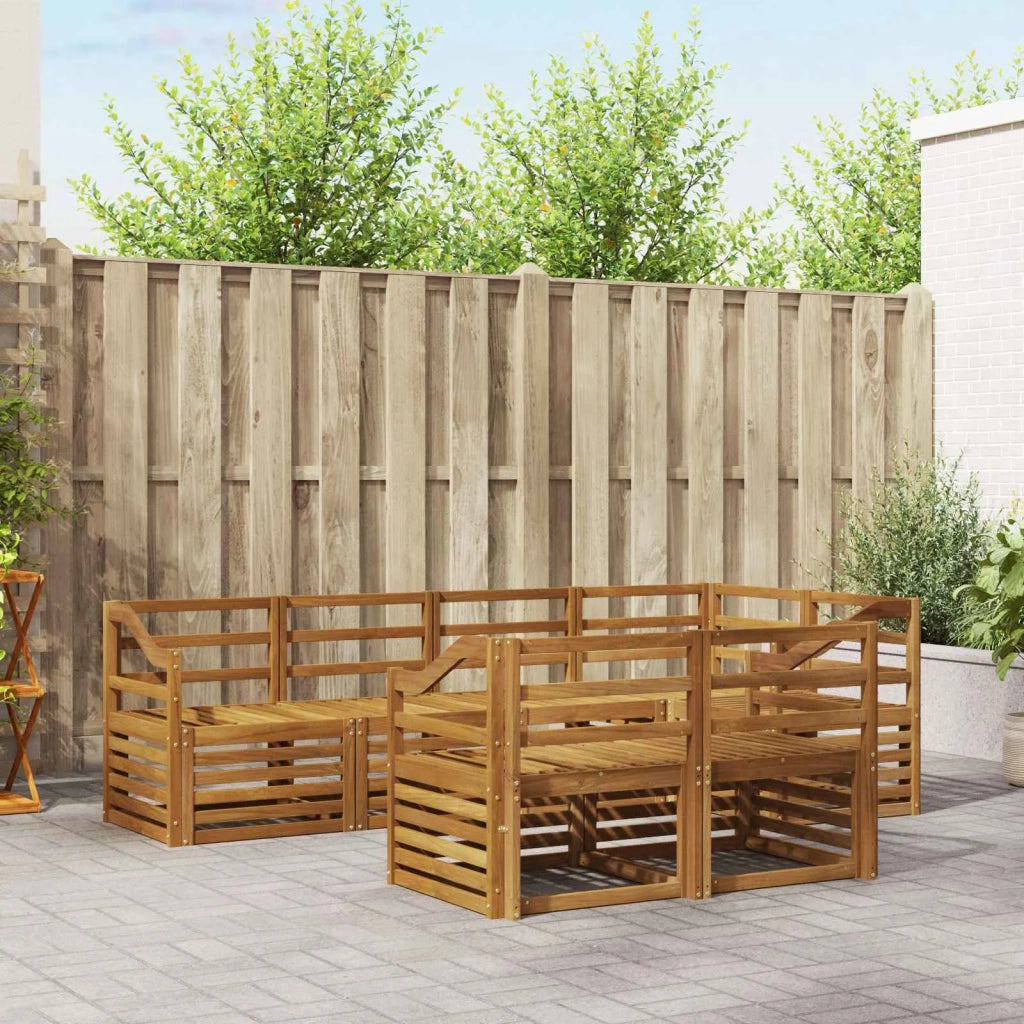 Set divano sezionale 7 pcs Naturale
