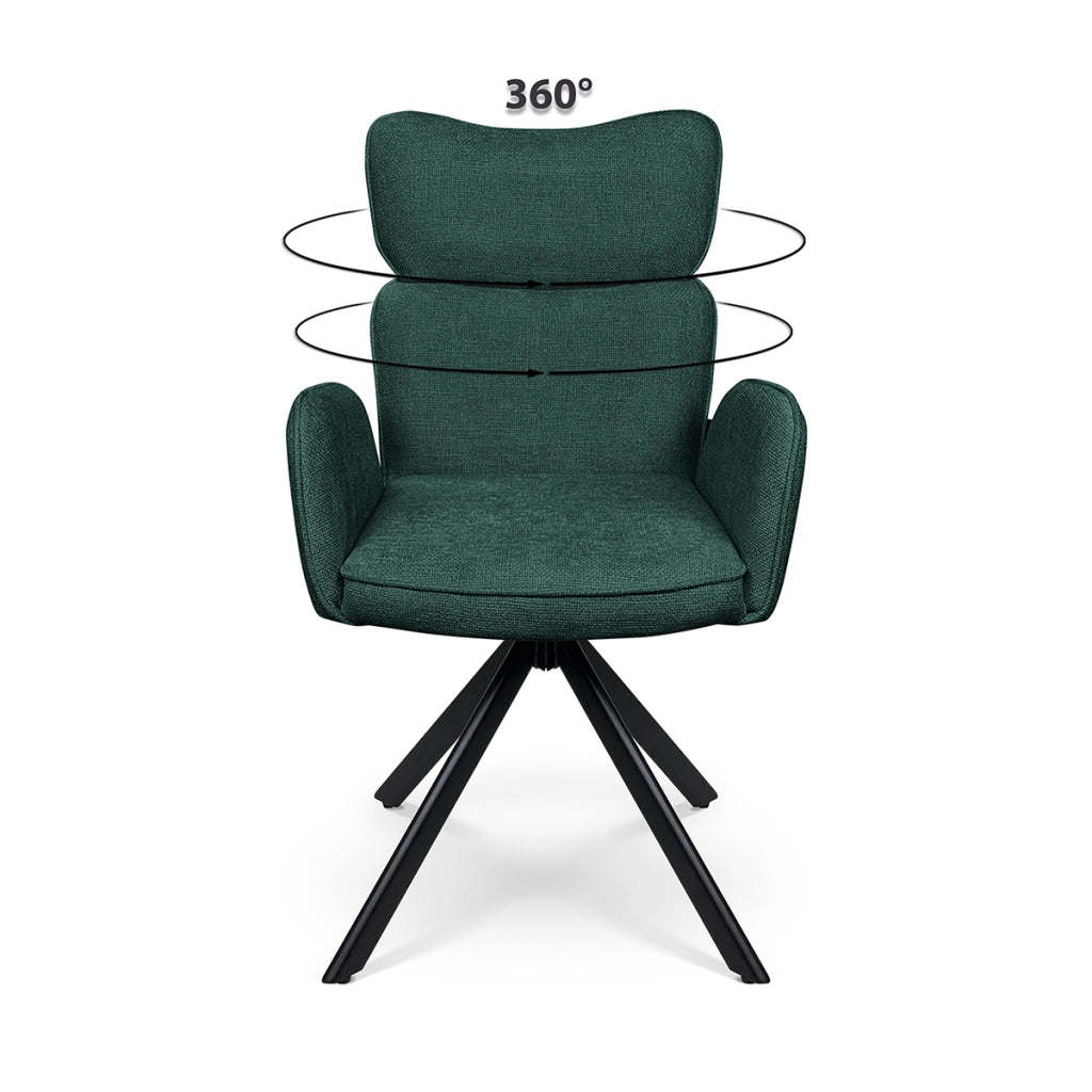 Sedia ufficio in tessuto, poltrona girevole verde abete – Oslo