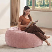 Pouf sacco per adulti con supporto antistress e forma personalizzabile letto temporaneo salvaspazio in spugna rosa