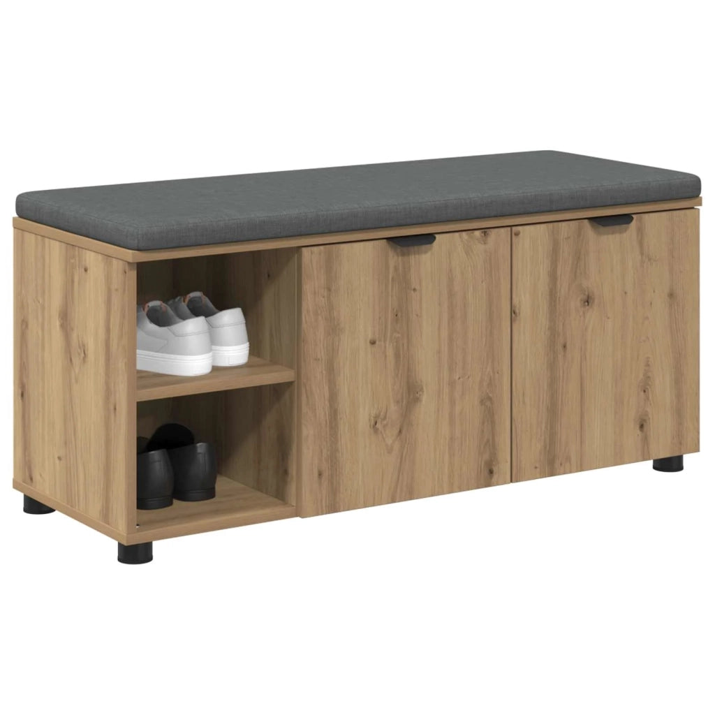 Panca per scarpe con cuscino Rovere Artigianale 906137