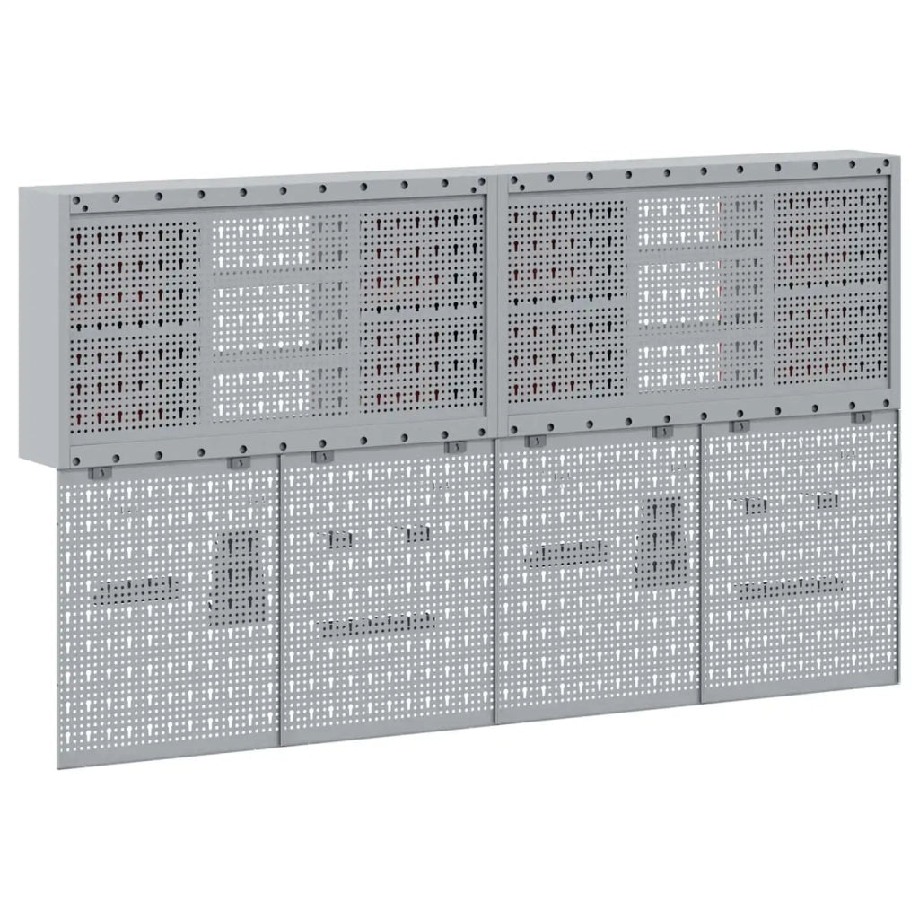 Set di armadi per attrezzi con lo scaffale 6 pcs Nero 3321408