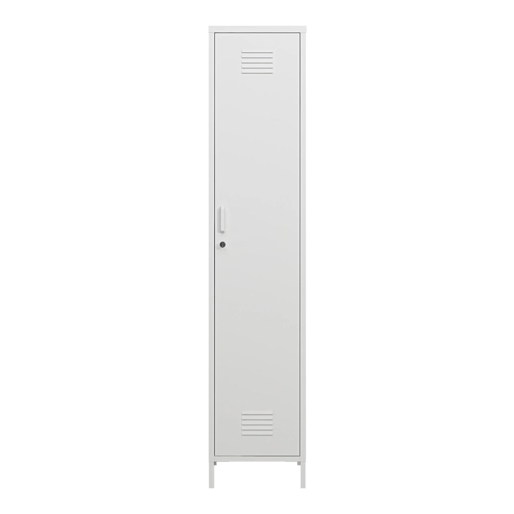 Armadio da Ufficio Seinäjoki in Acciaio 180 x 38 x 38 cm - Bianco [en.casa]