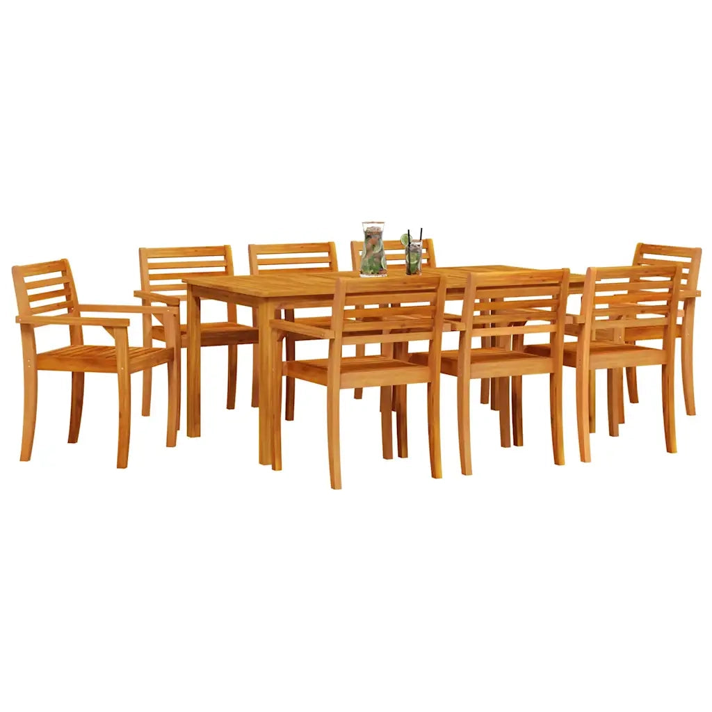 Set da Pranzo per Giardino 9 pcs Marrone 3375674