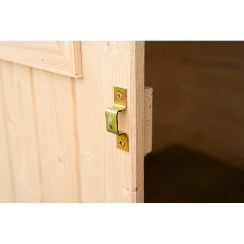 Casetta in legno da giardino con porta vetrata – 300x184 cm – tavole 20 mm, tetto bitumato e struttura compatta – AL3019.02N Foresta