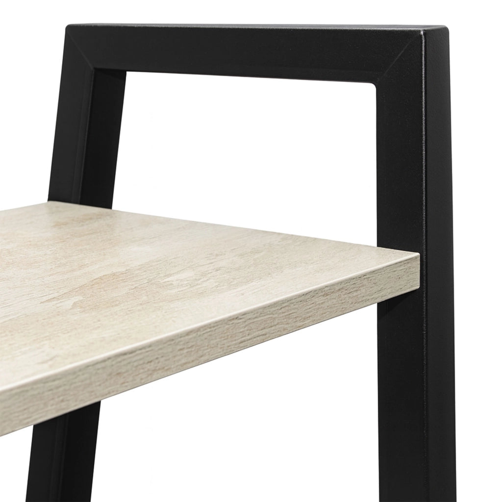 Bimyo - Scrivania pieghevole con libreria salvaspazio 50x41xH128 cm in stile industrial bleach