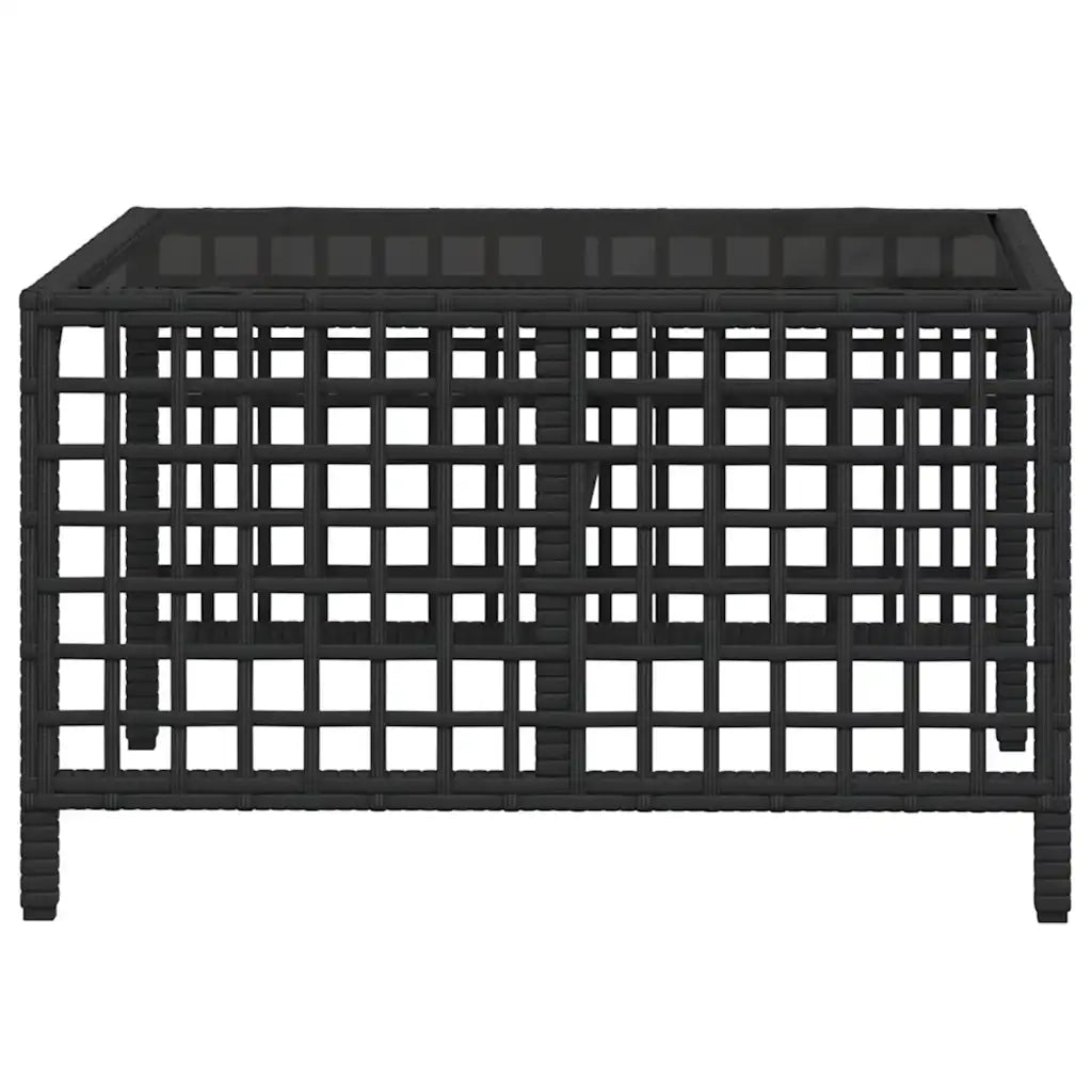 Set Divani ad Angolo 3 pz con Cuscini in Polyrattan Nero 365444