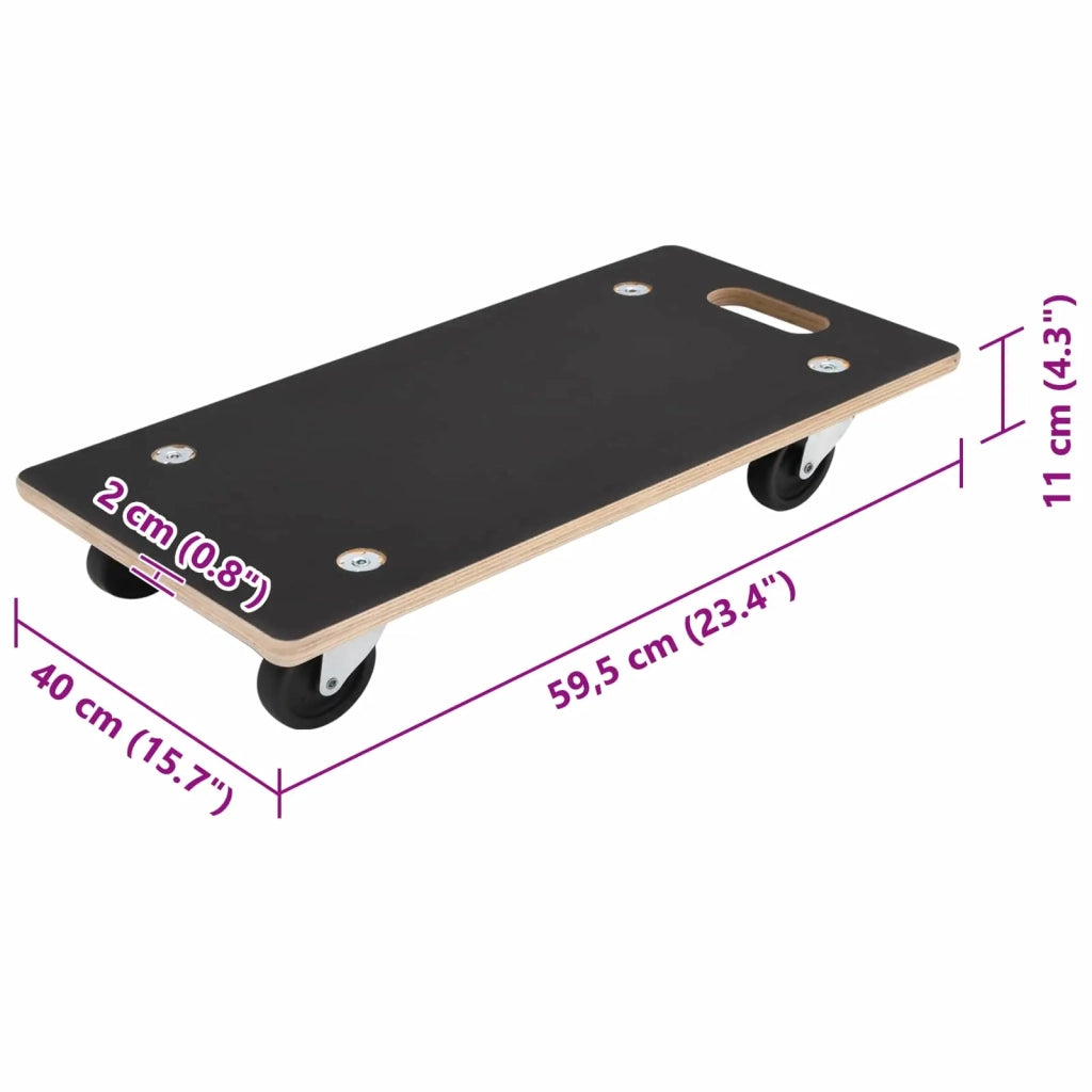 Carrello di Trasporto 6 pcs Grigio Legno compensato 42024931