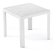 Tavolo da esterno in resina saturno quadro 80x80 4colori Colore: BIANCO