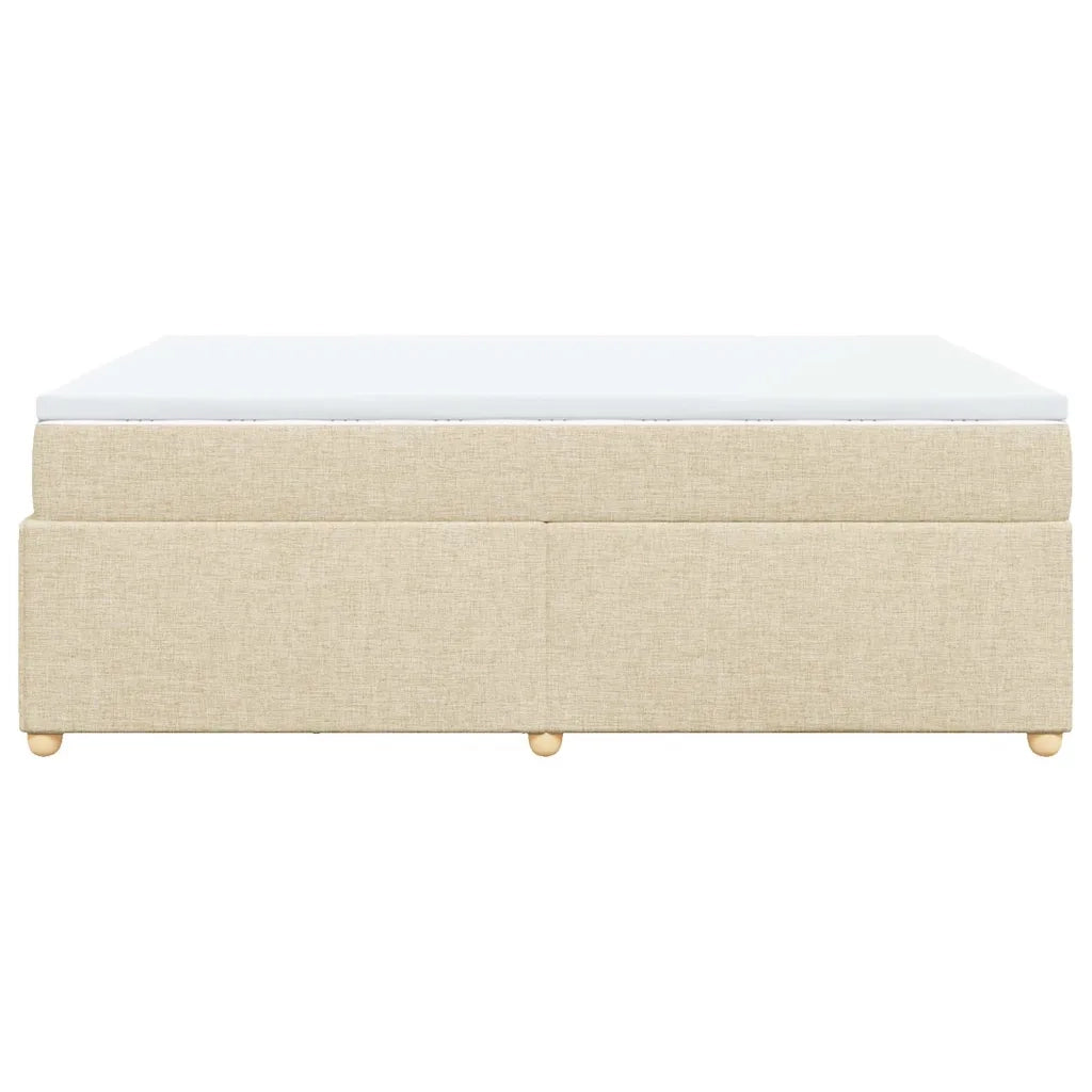 Giroletto a Molle con Materasso Crema 140x200 cm in Tessuto 3285385