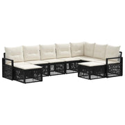 Set Divano da Giardino 9 pcs Nero polyrattan 3435898