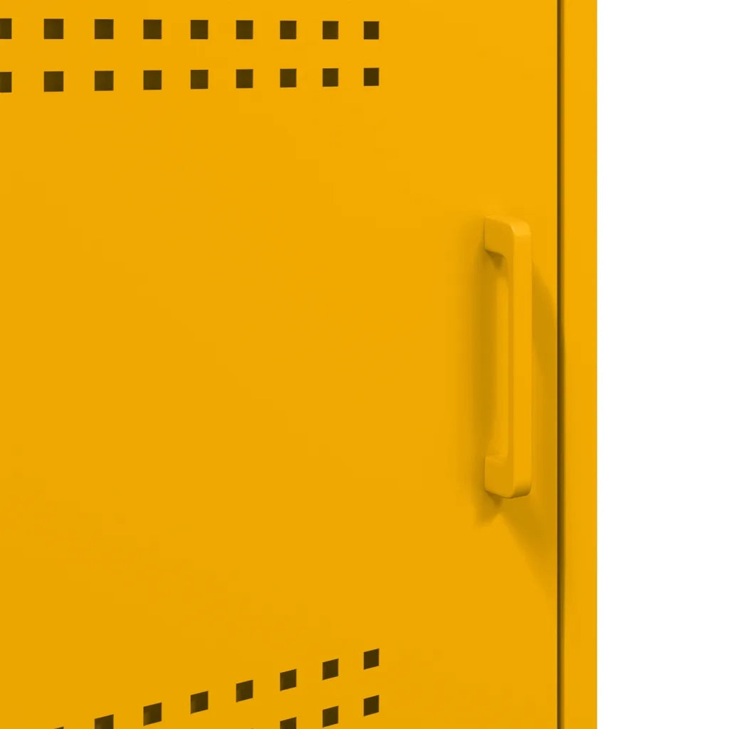 Comodini 2 pz Giallo Senape 36x39x68 cm in Acciaio 843073