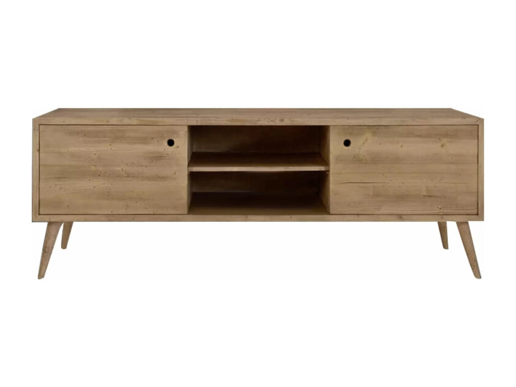 Porta tv in legno abete spazzolato naturale 160x45x55 (884) - Mobili 2G
