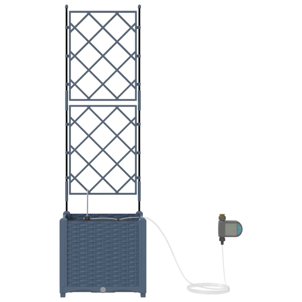 Vaso da giardino Grigio 40 x 40 x 142 cm Plastica 42002872