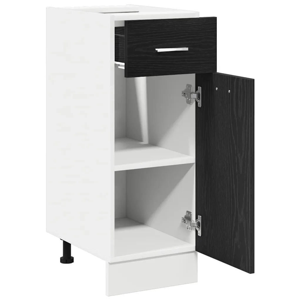 Armadio pensile | Mobile da Cucina Rovere Nero 30 x 46 x 81,5 cm Legno multistrato