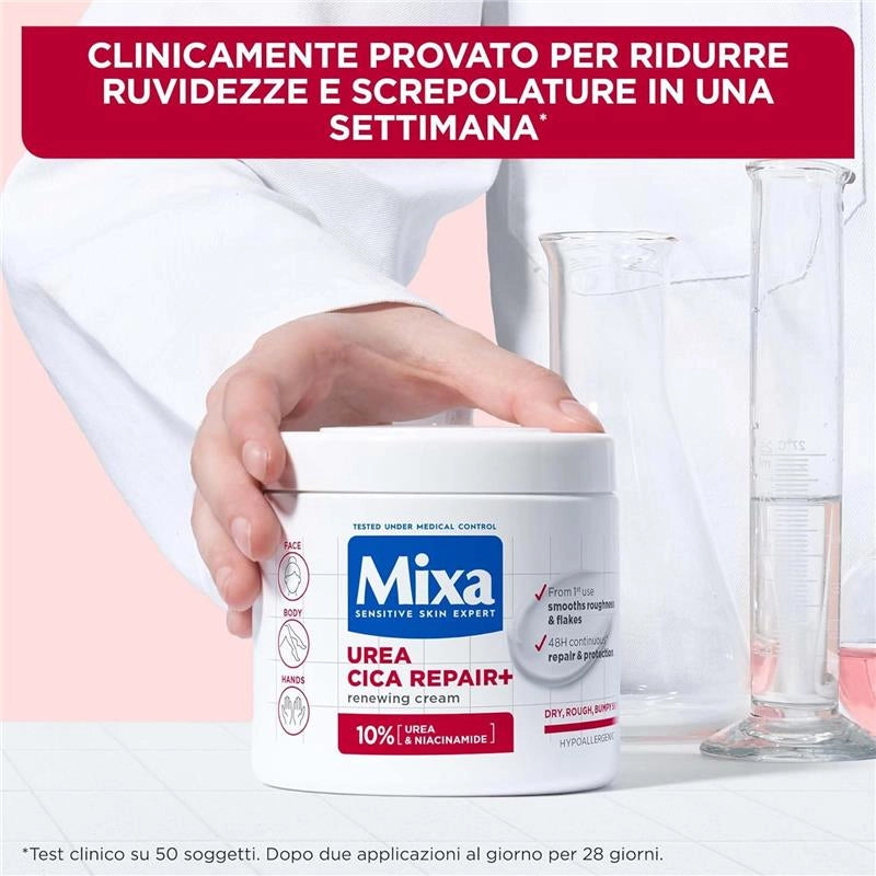MIXA SENSITIVE SKIN EXPERT CREMA RIGENERANTE RIPARA E PROTEGGE PER PELLE SECCA E RUVIDA 400 ML VISO,CORPO E MANI