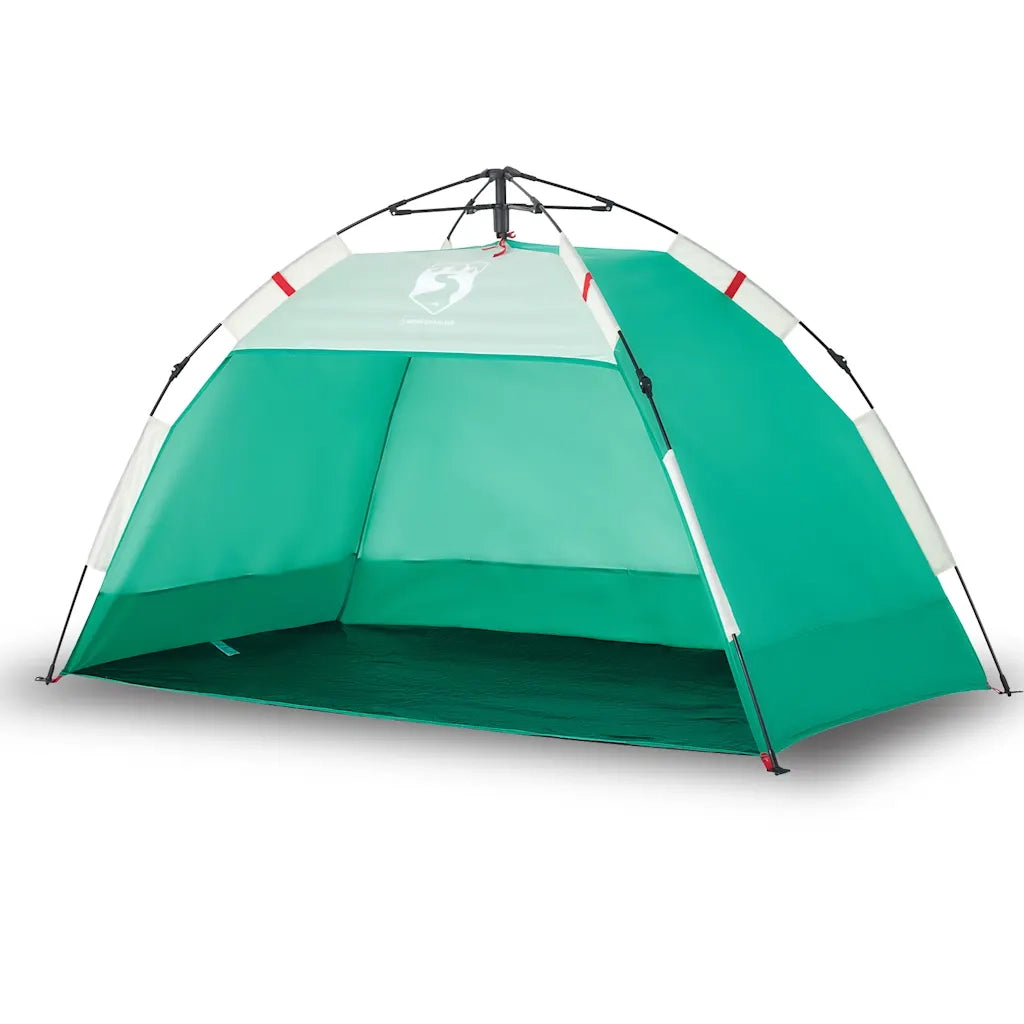 Tenda da Spiaggia 2 Persone-Tenda da campeggio Verde Rilascio Rapido Impermeabile 300244
