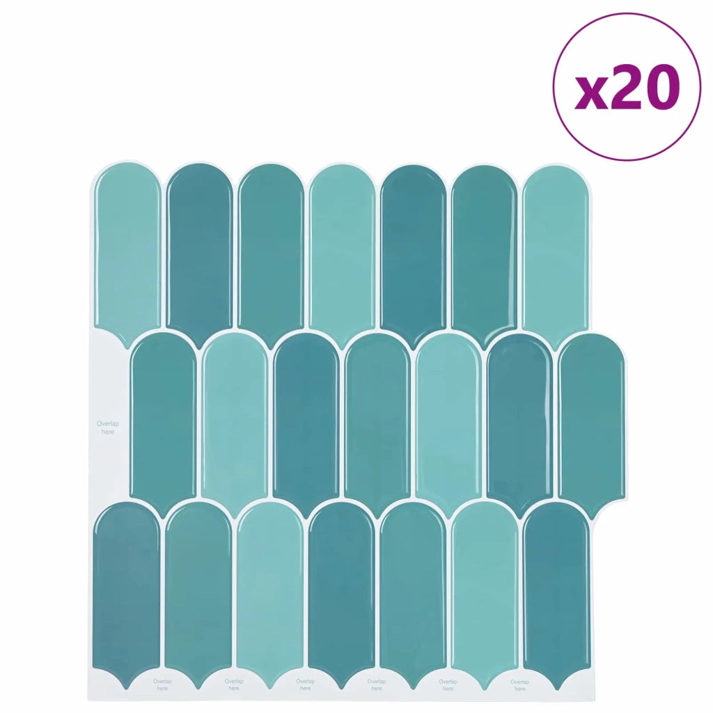Piastrella Piuma 20 pcs Blu 30 x 30 cm Poliuretano e PET