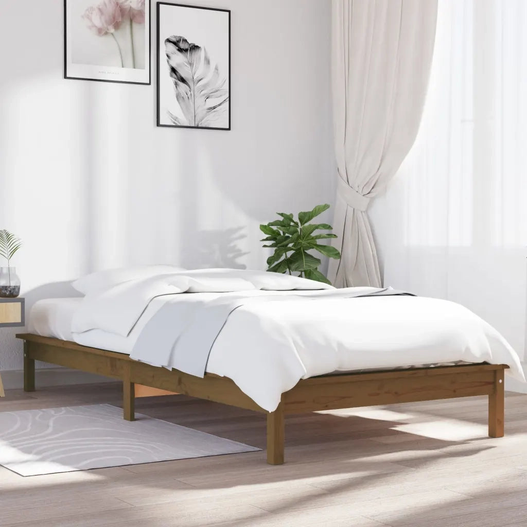 Giroletto Miele 90x190 cm in Legno Massello di Pino 3FT Single cod mxl 61839