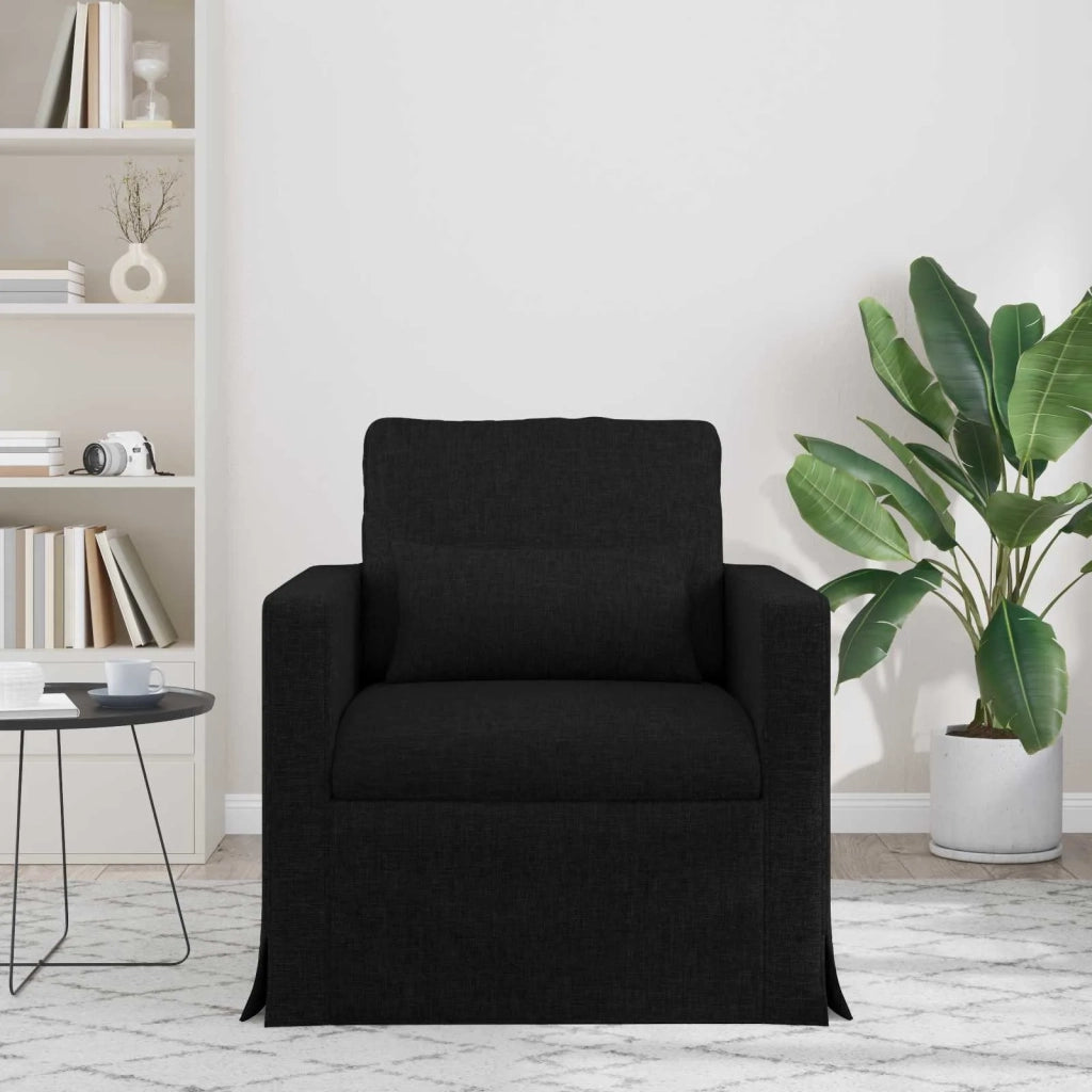 Divano | Divano da soggiorno | Sofa Nero 78 x 78 x 80 cm Tessuto