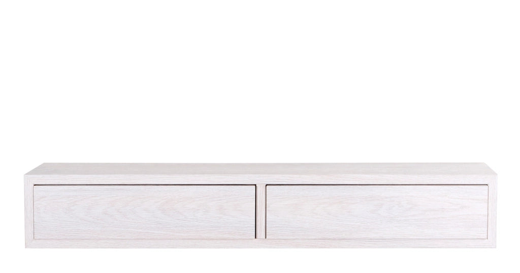 Mensola da Parete con 2 Cassetti 88,2x13,4x20 cm in Fibra di Legno Domino Rovere Imperiale