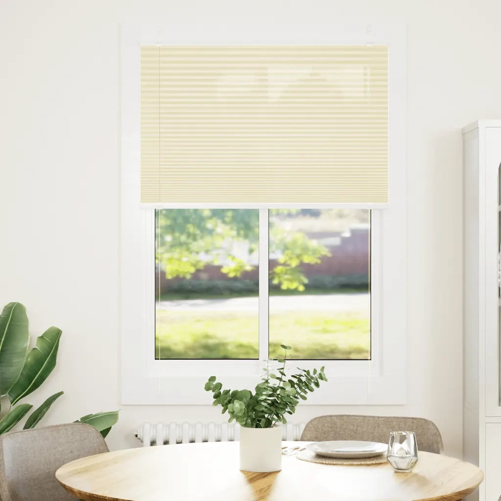 Tenda Plissettata Crema 95x100 cm Larghezza Tessuto 94,4 cm 4015278