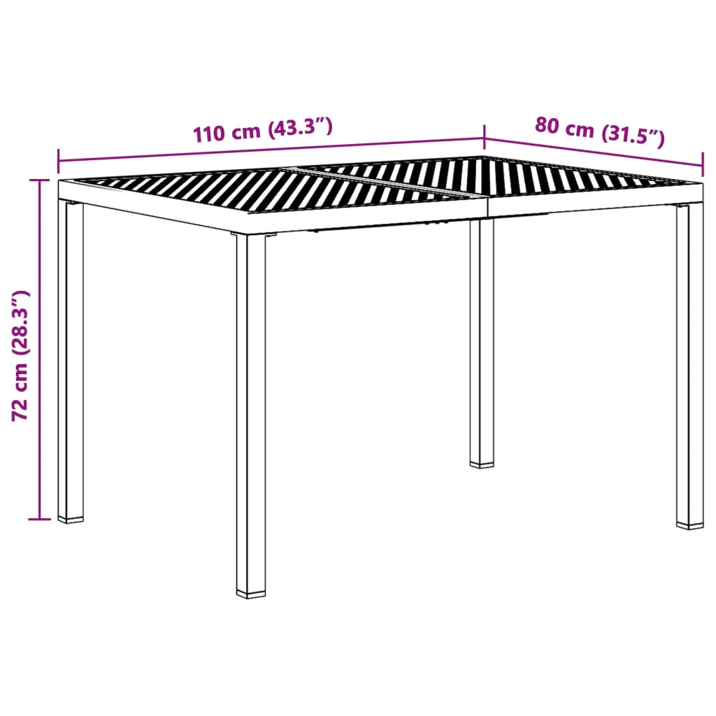 Set Mobili da Esterno 5 pz Antracite Acciaio 3422871