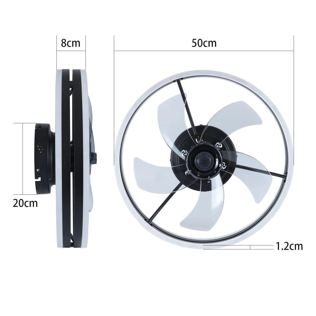 ZMH Ventilatore da soffitto con illuminazione telecomando lampada da soffitto dimmerabile temporizzata
