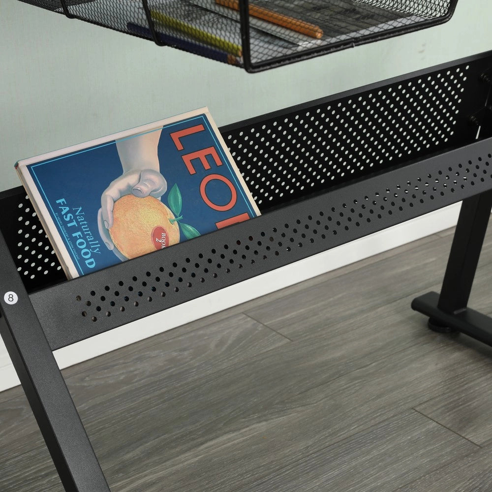 Tavolo da Disegno in Vetro Temperato Regolabile con Sedia ¨C Xylo ¨C Nero