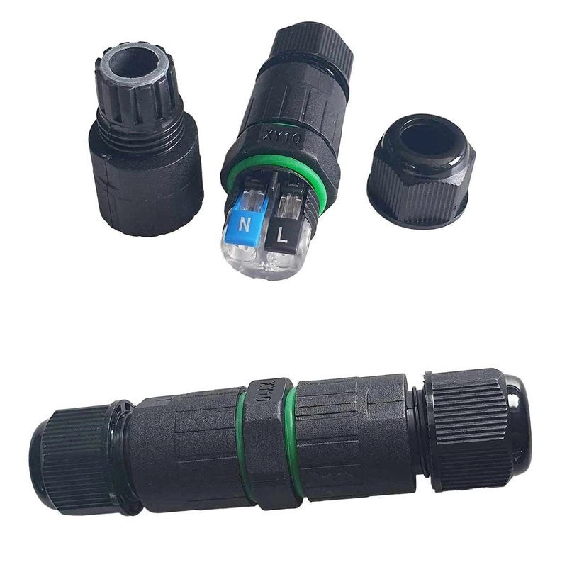 2 Connettori Veloce IP68 Forma I Manicotto Collegamento Cavo Esterno 77x20mm
