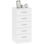 Cassettiera con 5 Cassetti per Soggiorno e Camera ¨C Zephmum ¨C Bianco 60x40x