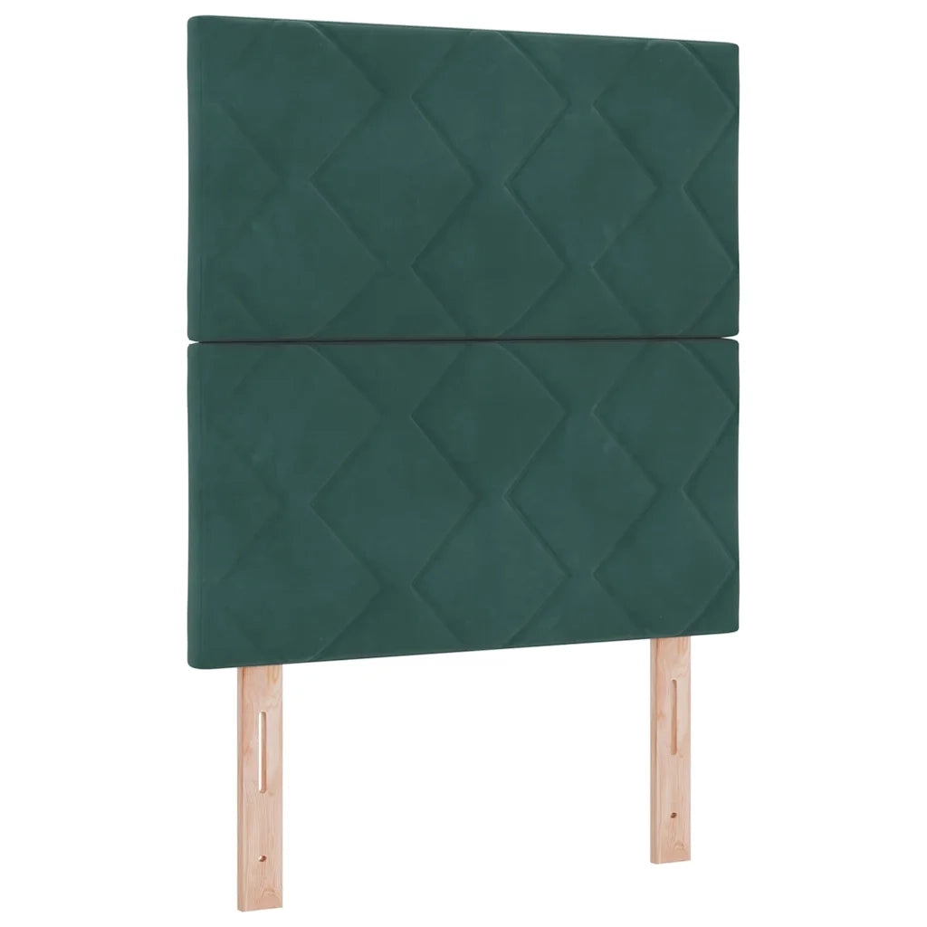Letto a molle con testiera Verde scuro 200 x 80 cm Velluto 3344543