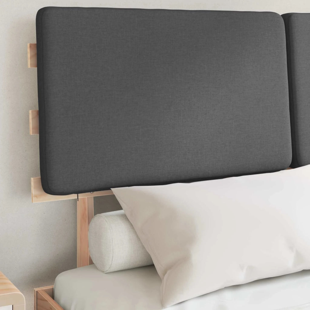 Letto con Testiera Rivestita Grigio scuro 150 x 200 cm 877340