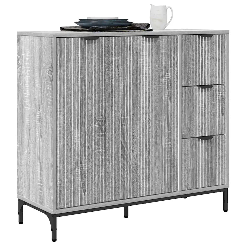 Credenza-Buffet-Armadio da cucina Grigio sonoma 89.5 x 33 x 82 cm Legno multistrato
