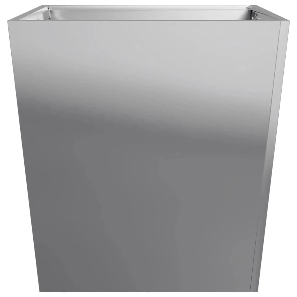 Fioriera rialzata per piante fiori terrazza giardino 50 x 50 x 50 cm acciaio zincato grigio 02_0037660