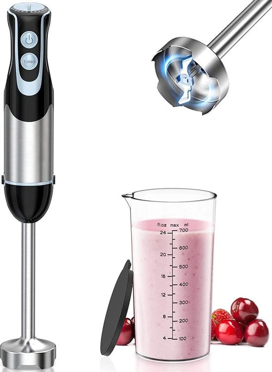 Mixer a Spazzolo - Mixer a Spazzolo con Cavo - Elettrodomestico per la Cucina - Mixer a Spazzolo Ricaricabile