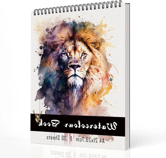 Papier aquarel A4 con 30 fogli - Freddo formato, acido-free, legato a spirale - Per artisti e schizzi