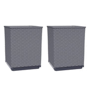 Fioriera rialzata per piante fiori giardino terrazze set da 2 30 x 30 x 37 cm polipropilene grigio 02_0038924