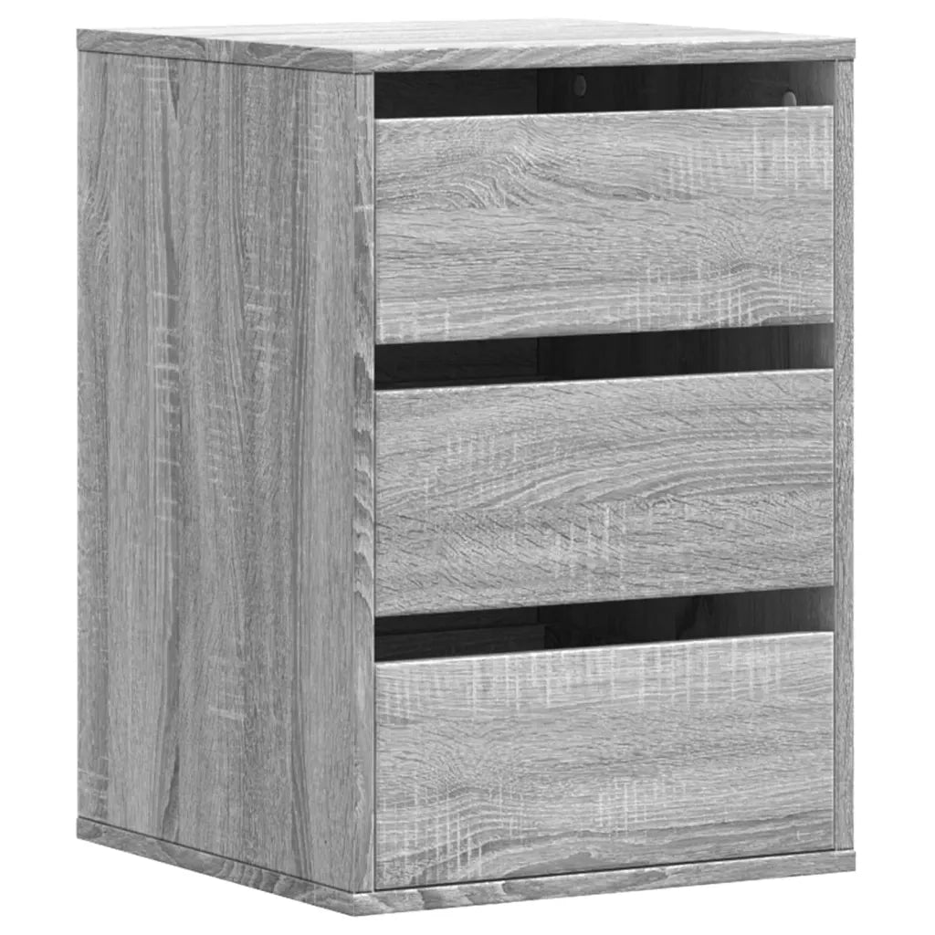 vidaXL Cassettiera Angolare Grigio Sonoma 40x41x58cm Legno Multistrato