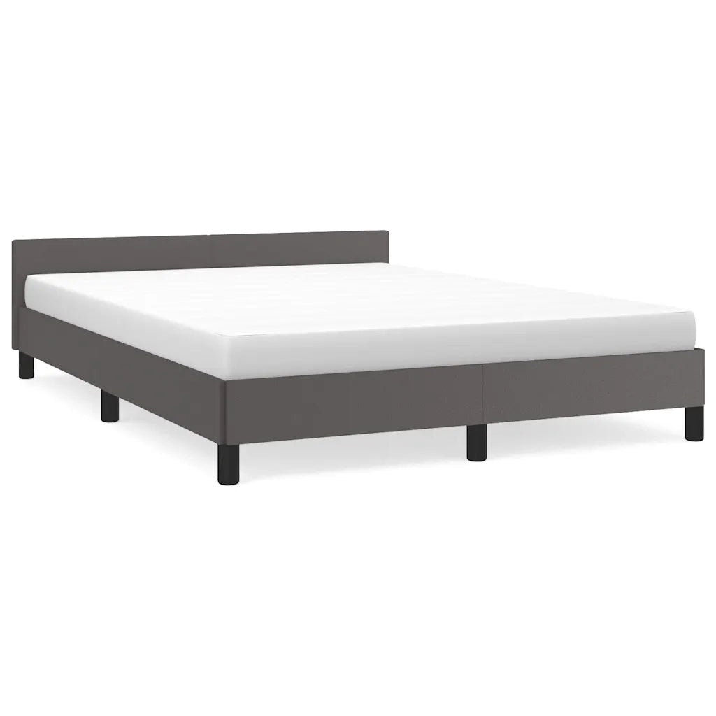 Giroletto con Testiera senza Materasso Grigio 140x190 cm 347499