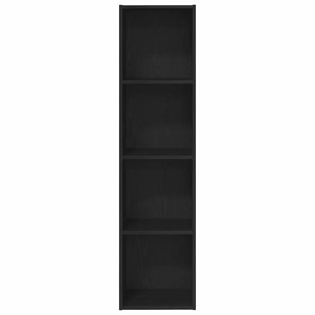 Armadio per Libri con lo scaffale Rovere Nero 143 x 30 x 36 cm 862409