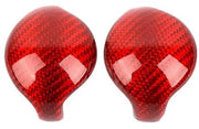 Manubrio della frizione sportivo - Fibra di carbonio Rosso - Adatto per Ford Mustang 2015-2019 - 2 Pezzi/set - Accessori per auto - Pannello di cambio protezione - Manubrio della frizione