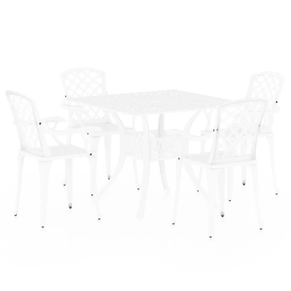 Set da Bistrot 5 pz in Alluminio Pressofuso Bianco 3070615