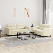 Set di Divani 2 pz con Cuscini crema in Similpellecod mxl 131578