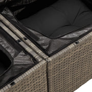 Set Divano da Giardino 12 Pezzi con Cuscini Grigio Polyrattan Acacia