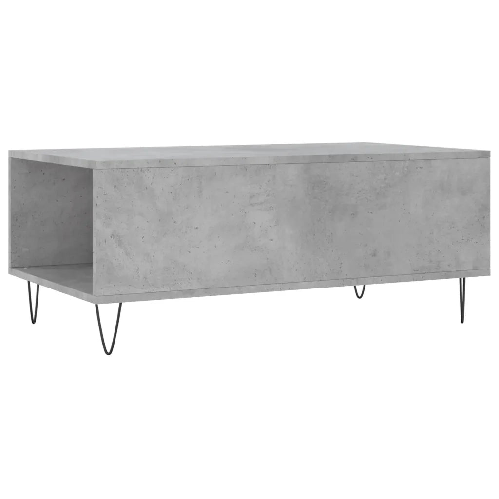 Tavolino Salotto Grigio Cemento 90x50x36,5 cm Legno Multistrato 830808