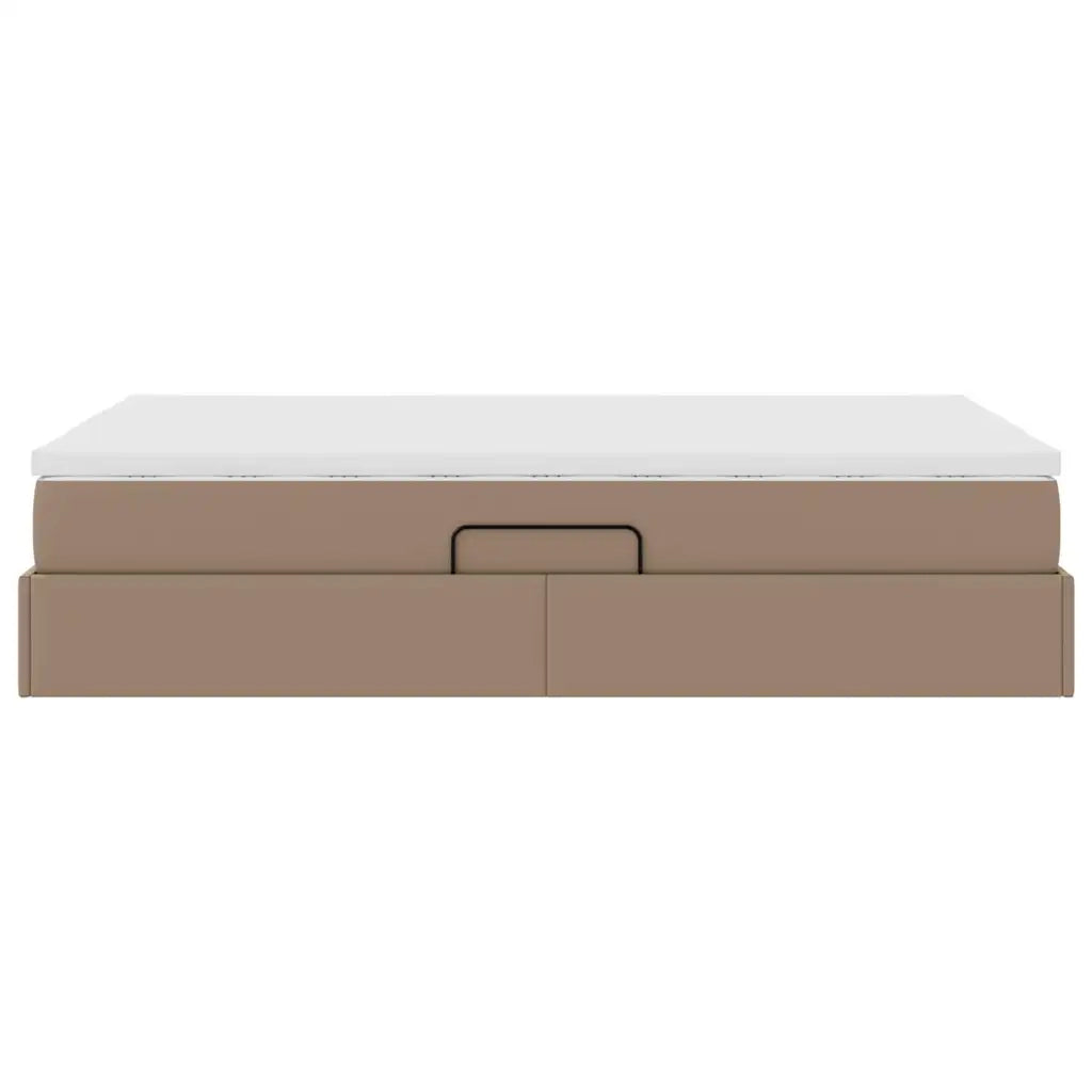 Letto con contenitore e materasso Cappuccino 120 x 200 cm